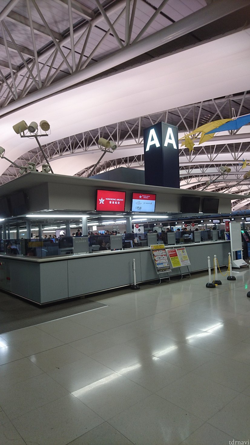 関空はAカウンターです