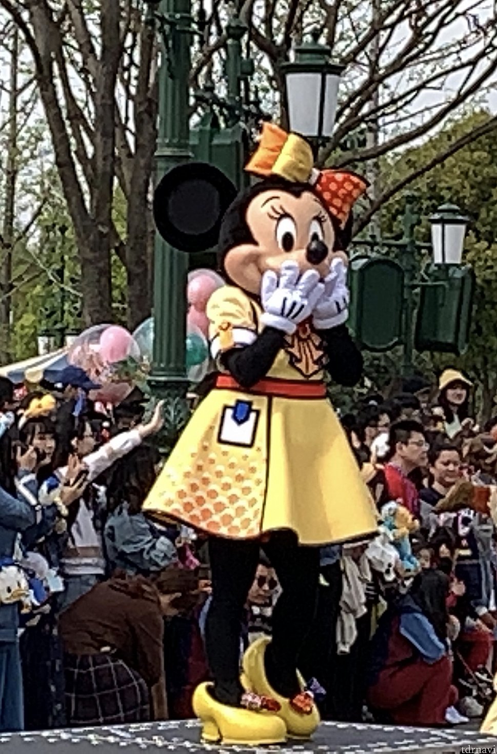 ミニーちゃん、ダッフィーはyellowですが、中央であれば一応全体のキャラを見ることができます!