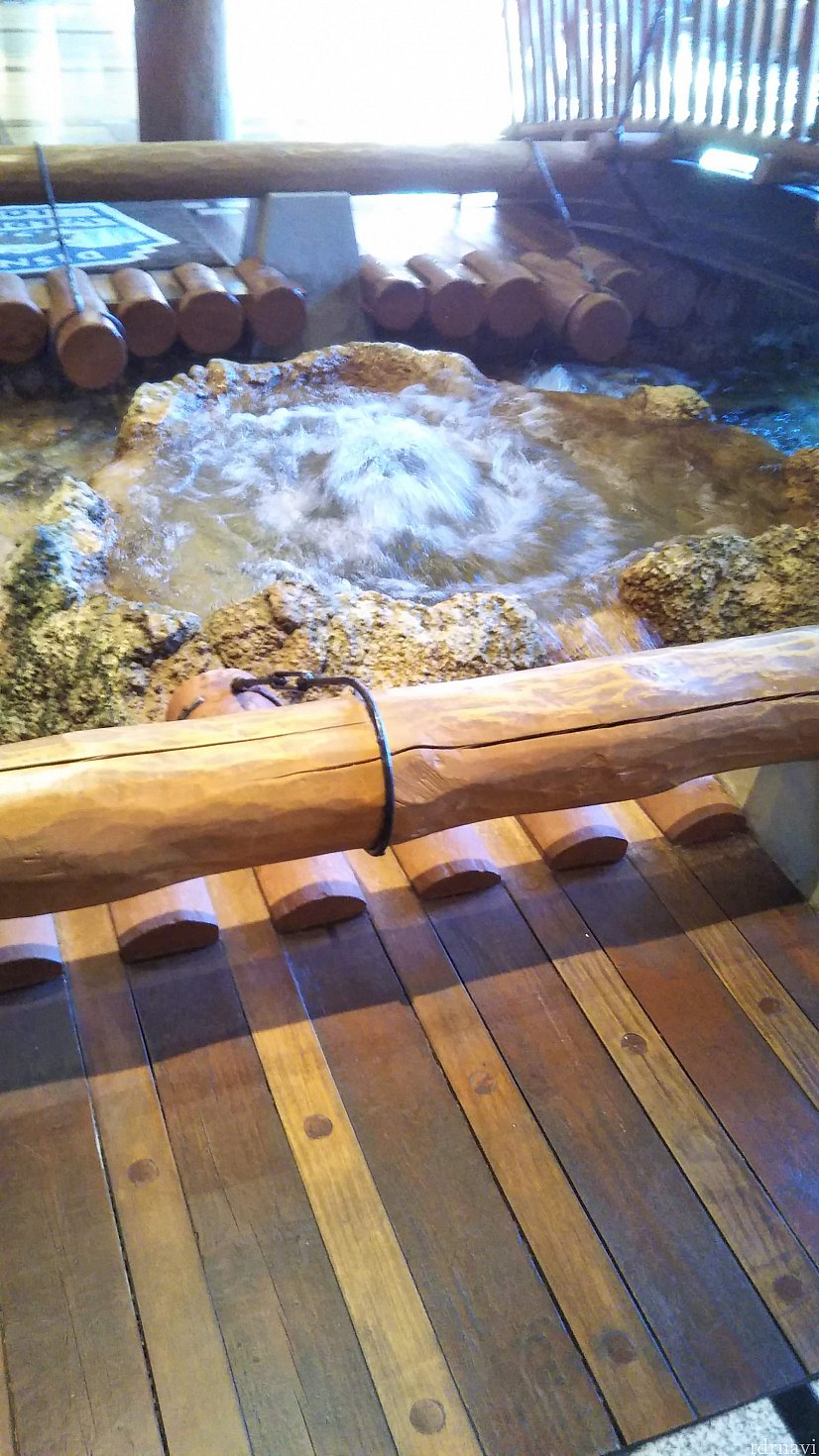 ロビー階。水が湧き出ています。