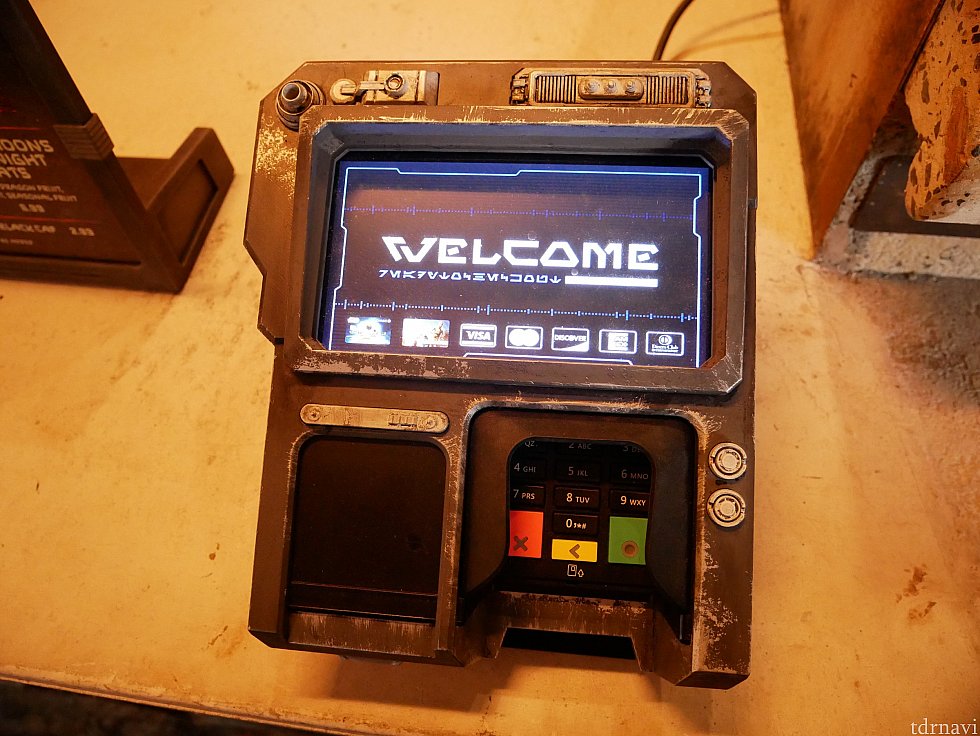 クレジットカードの機械もギャラクシーズエッジの世界観に合っています😍