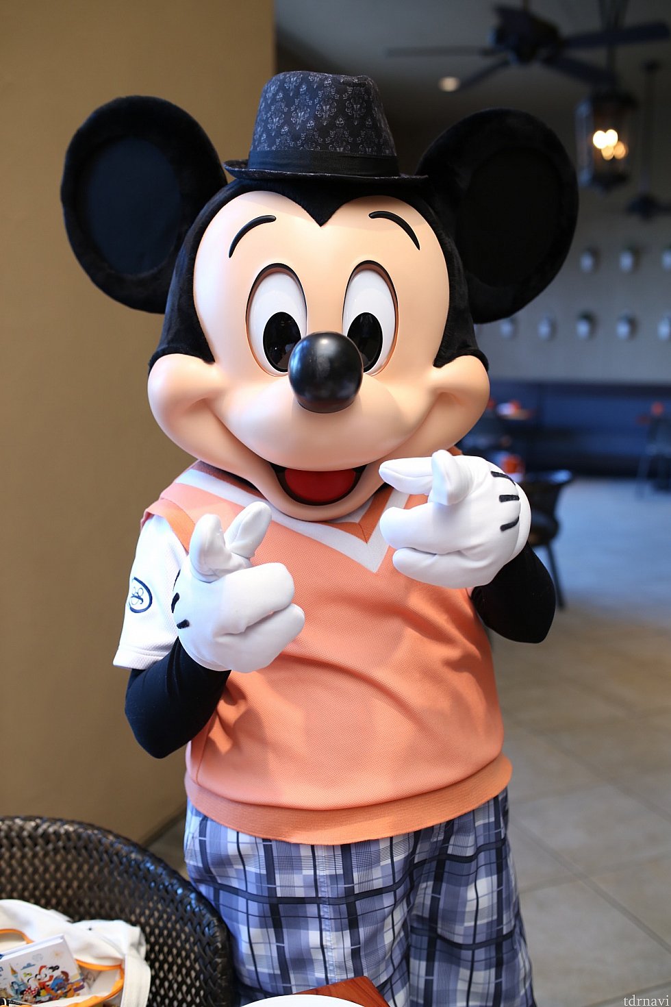 ラヴェロでミッキーがこの帽子を被って遊んでくれました💕戻って来て本当に良かったぁ😆