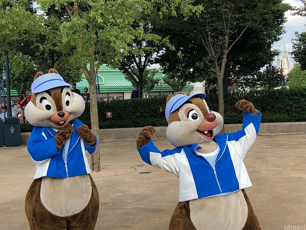 お隣にはチデも♡サンバイザーがお似合い!