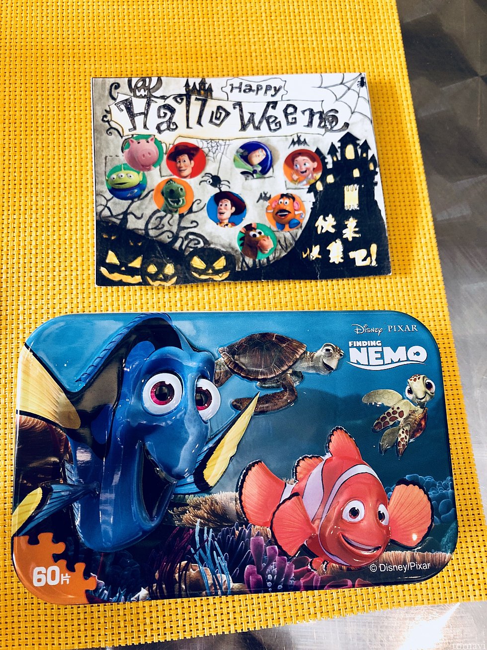 参加してシールを集めると、ミニプレゼントが貰えます。
ニモのパズル♡