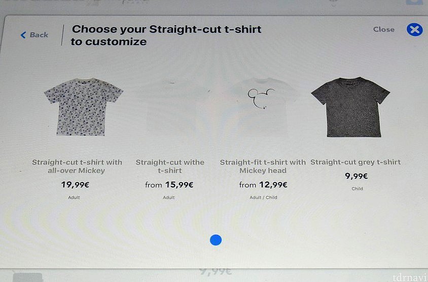 Tシャツの種類も豊富
サイズも選べます