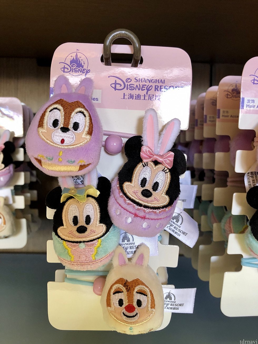 ヘアゴムセット♡139元。この時はパーク内にはなかったですが、ディズニータウンで発見しました