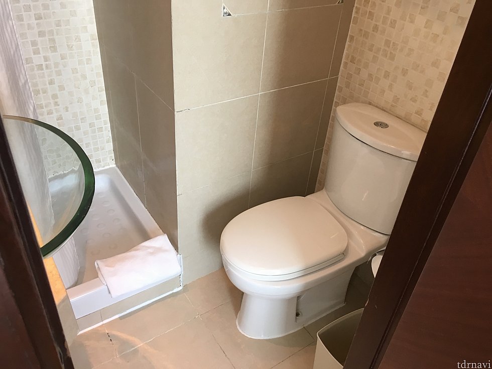 向かいにはトイレ。シャワーとトイレが分かれているのはありがたし!