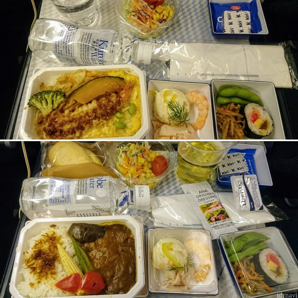 【上】天玉丼、美味しい♪
【下】カレーも美味しい♫
デザートにハーゲンダッツがありました。
