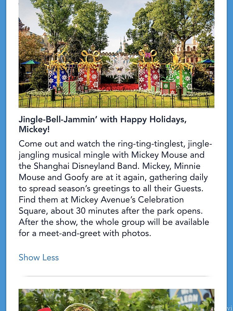 ②“Happy Holidays Mickey!”
開園30分後に行われます。