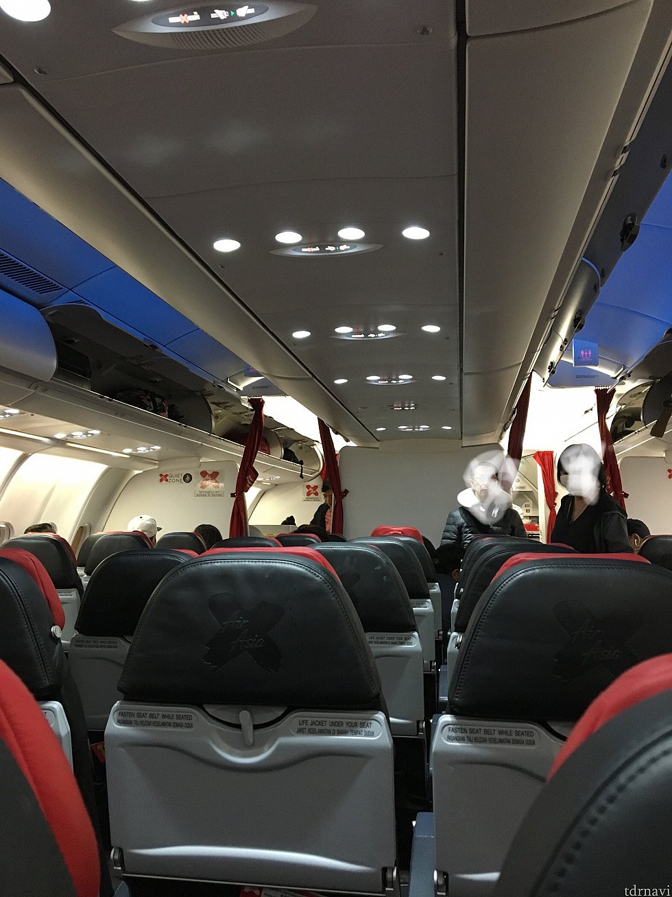 実際の機内