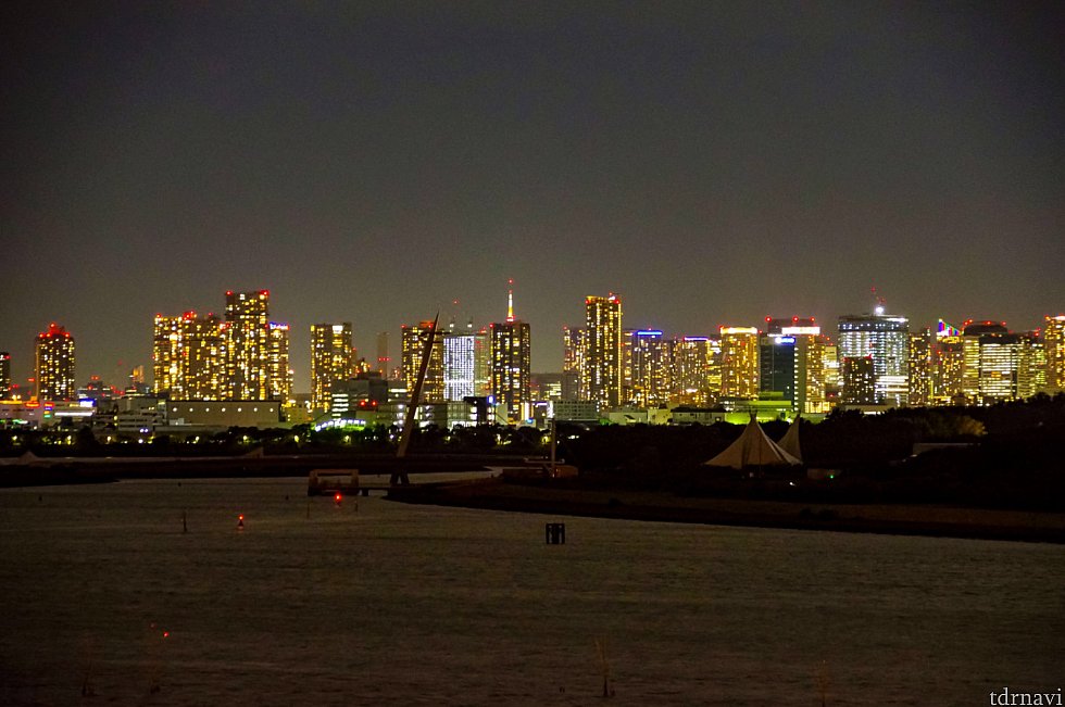 屋上からの東京都内の夜景。