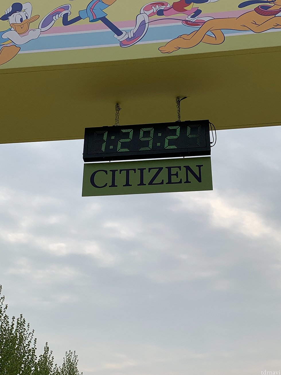 15分後のスタートなので、74分でなんとか完走!