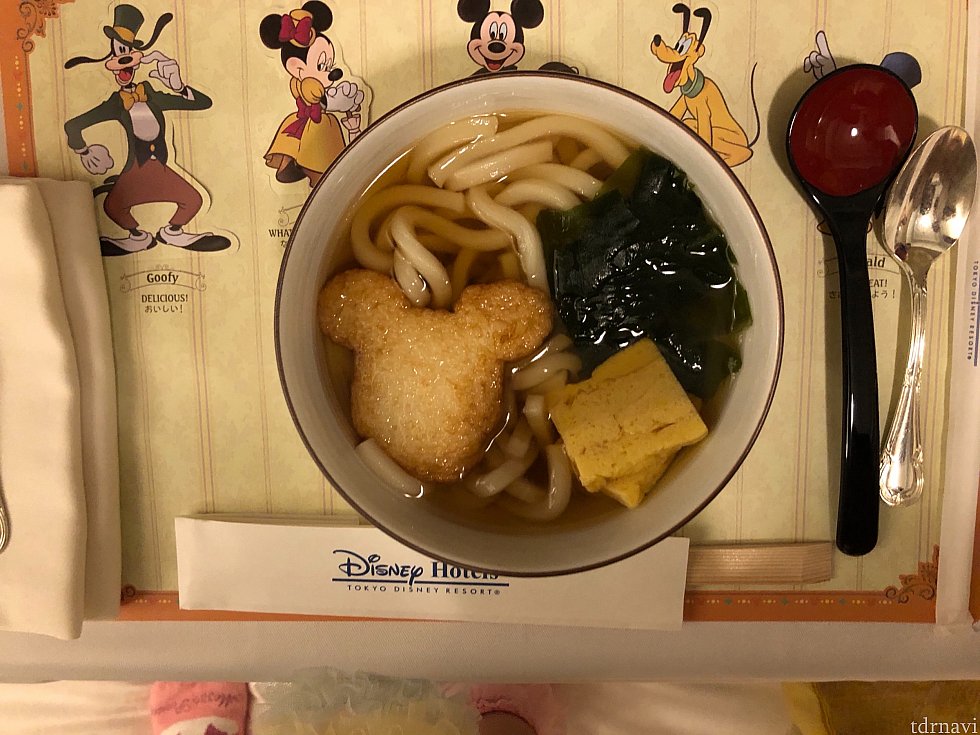 お子様うどんには、ミッキーが!