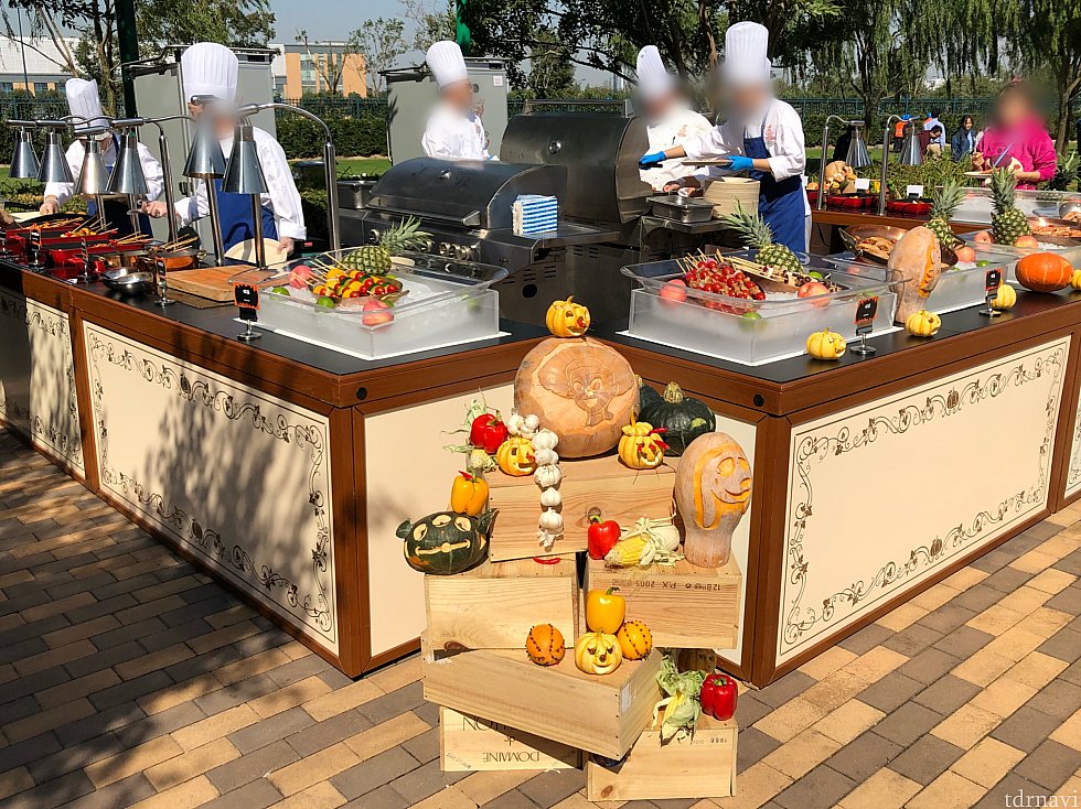 外にはBBQコーナー