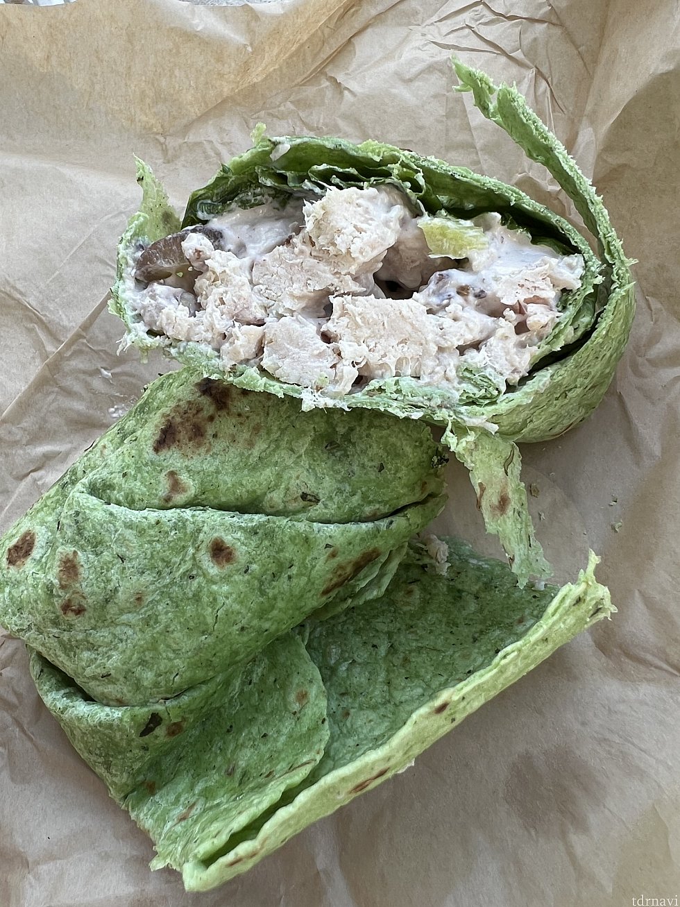 Chicken and Walnut Salad Wrap