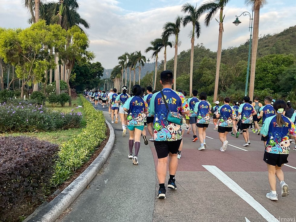 パーク外の道路に出ました！道幅が広くなり混雑も緩和