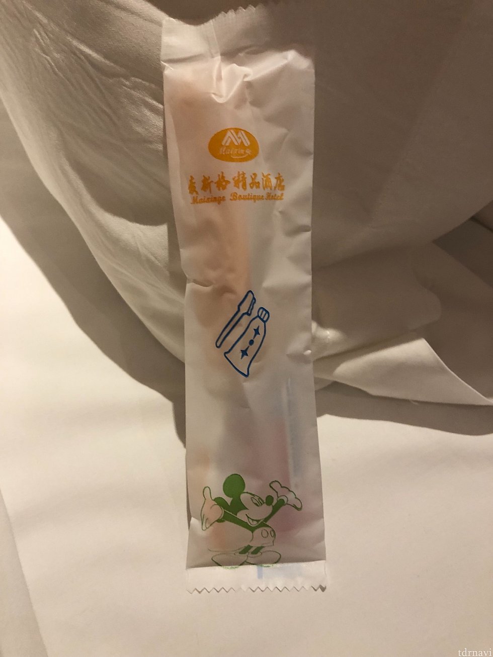歯ブラシはミッキーのイラストが。