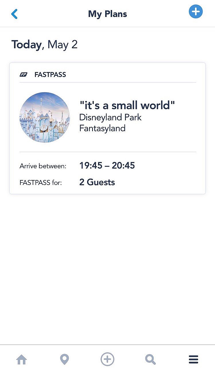 GETしたFAST PASSはMy Plansから確認出来ます。
システム障害になると、取得したはずのFAST PASSが一瞬だけ画面から全部消えてたりするから、冷や汗もんだったぜ!!!