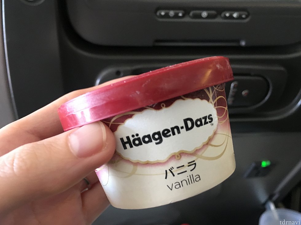 行きのハーゲンダッツはカチカチでした😅