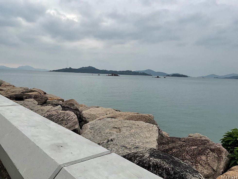 海に出ました！走るのに気持ちいいあたりです