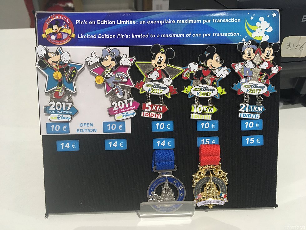 一部は売り切れていましたが、今回のランイベント限定のピンたちです