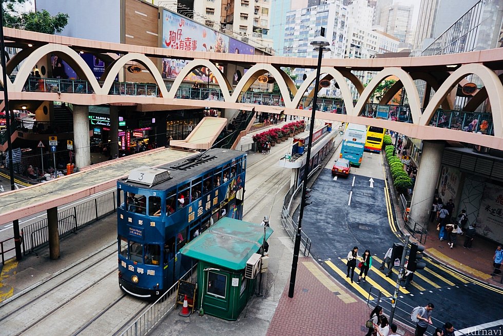 香港島と言えばトラム!見るのも乗るのも楽しかったです。