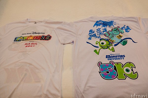 記念のTシャツです。着て走っている人は多かったです。
私はユニクロのTシャツで走ってしまいました。