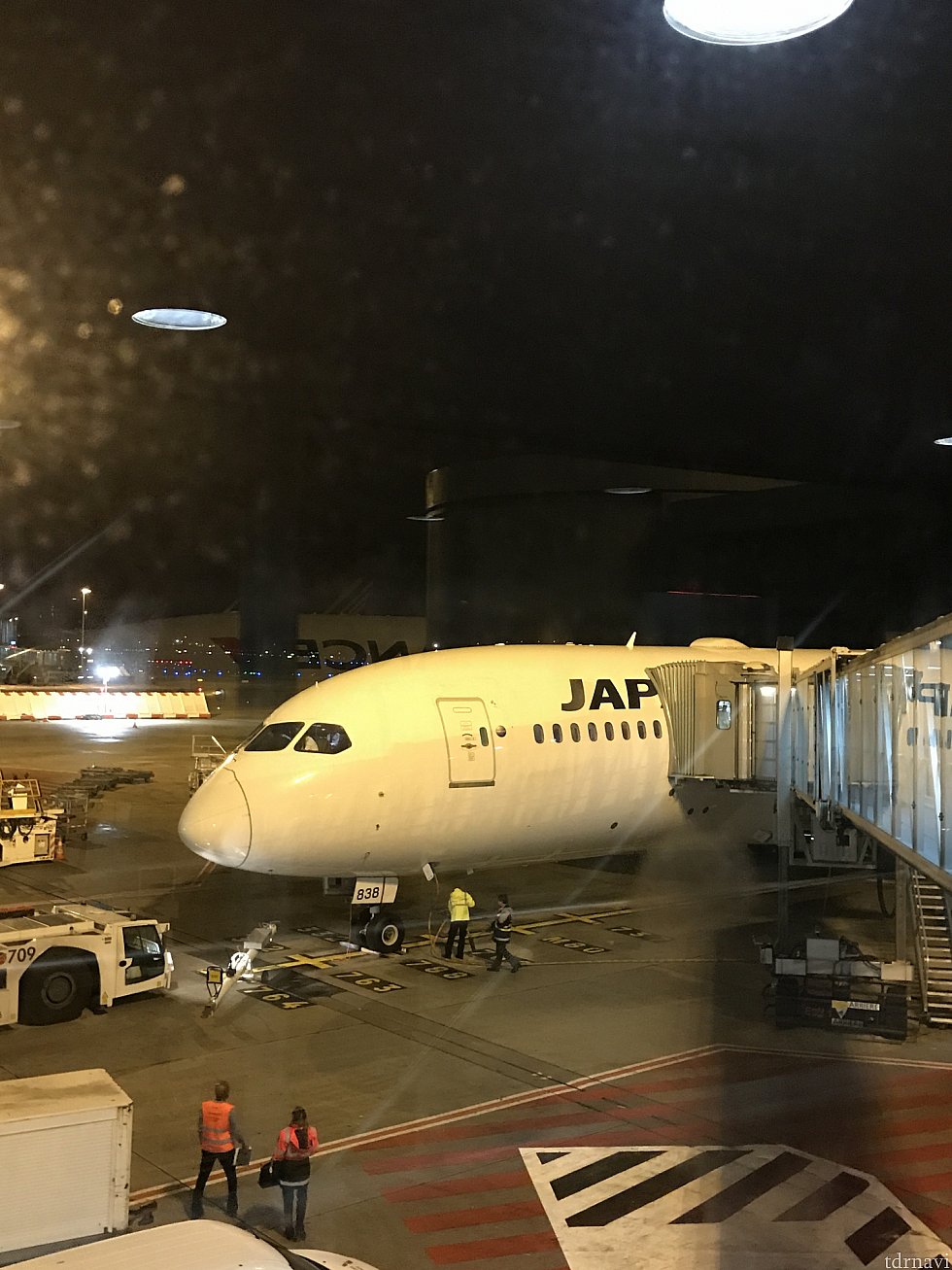 帰りの飛行機。
成田線は787で行きより更に座り心地良いです。