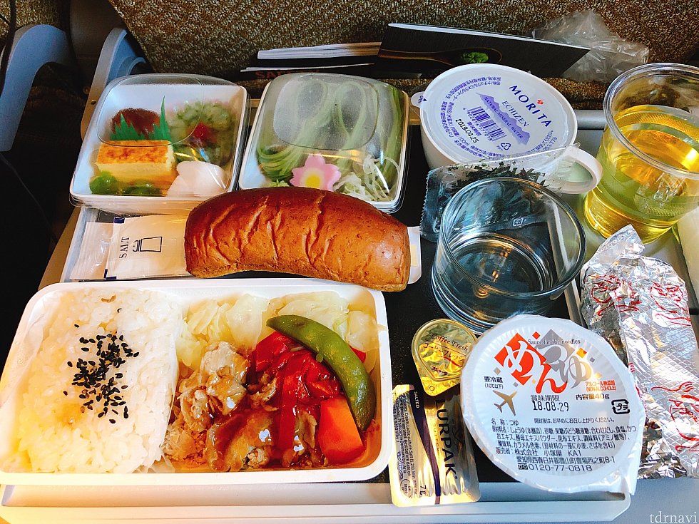日本食です。水がペットボトルではありませんでした。