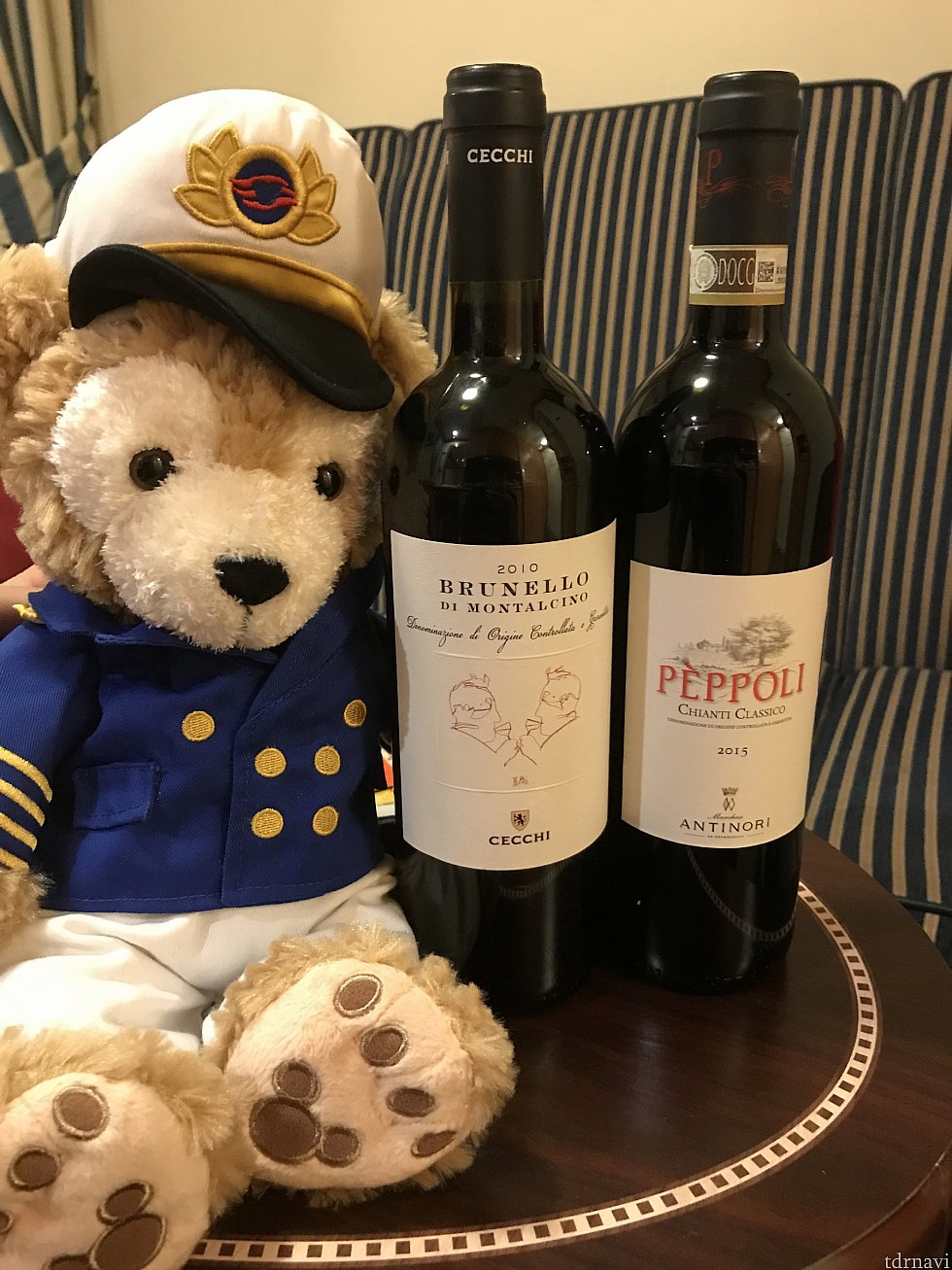 というわけで、2本のワインを購入!船内で飲んじゃいましたー!