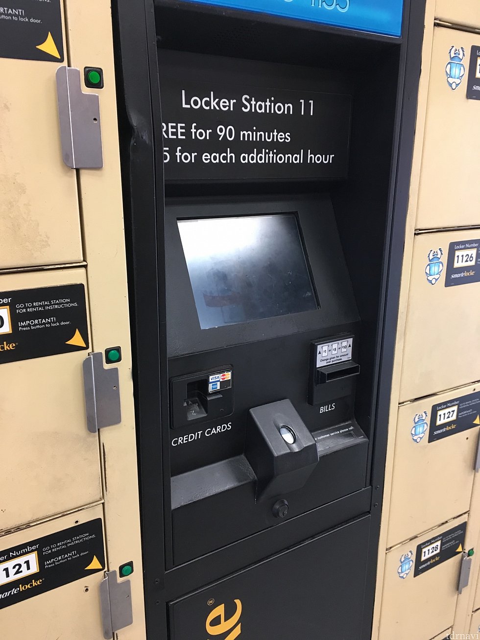 指紋登録した指&ロッカー番号を忘れずに!