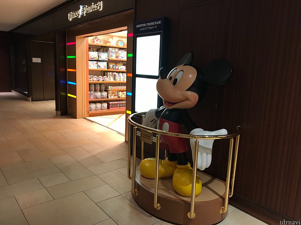 ディズニーのお土産を持ちながら歩くのが大変な方は、ホテル内にもショップがあります。