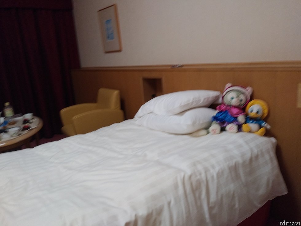 手前にもう一台ベッドがあります。