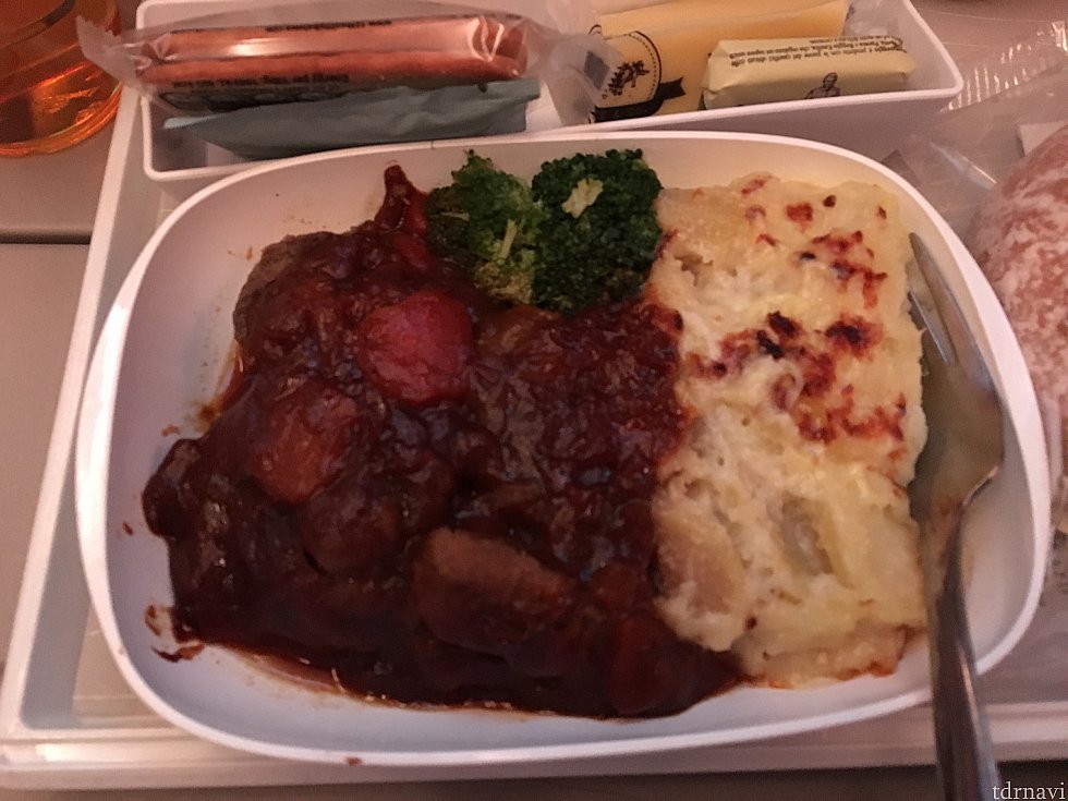 帰りの機内食です。