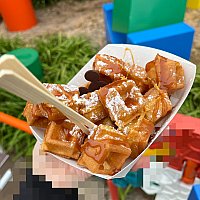 マップには載ってない、一口サイズの食べやすいワッフル♡