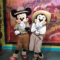 WDW】サファリ衣装のミッキー＆ミニーとグリーティング