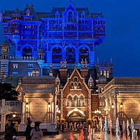 【レア】ディズニー　タワー・オブ・テラー　HANES ヘインズ ディズニー ミッキー タワーオブテラー プリントT