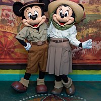 WDW】サファリ衣装のミッキー＆ミニーとグリーティング