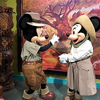 WDW】サファリ衣装のミッキー＆ミニーとグリーティング