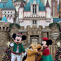 3429.昔の海外ディズニーワールドサンタピンリストクリスマスグーフィープルート 希少品】Disney（東京ディズニーランド）1995年 限定クリスマス