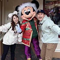 2723.昔の海外ディズニーランドアナハイムキャストピンクリスマスストッキング d48fbcf8f560b3a19ecbdf1b000666