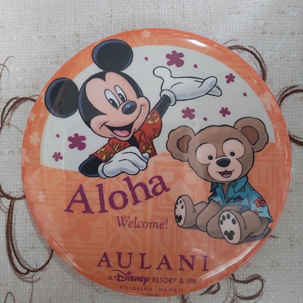 ハワイ ディズニー アウラニ限定 オル メモ帳 バッチおまけ付き